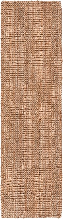 SAFAVIEH Natural Fiber Collection Runner Rug - 2'3" x 8', Tan, Geometric Design, Ideal for High Traffic Areas in Entryway, Kitchen & Bathroom (NF676A-28)