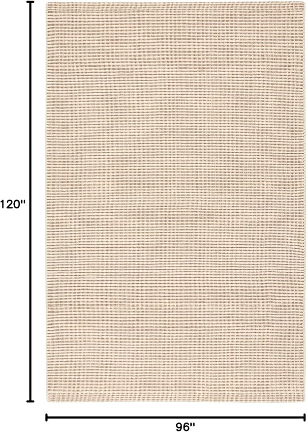 Dash & Albert Haverhill Natural Handwoven Cotton Rug, 7.5 X 9.5 Feet, Ivory Solid Pattern