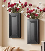Wooden Wall Planter Vase Set of 2,2 Pack Hanging Planter for Indoor Fake Plants Modern Boho Farmhouse Wall Art Decor for Home Indoor Kitchen Modern Farmhouse Bathroom Living Room Dining Room
