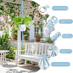 XXXFLOWER 3 Pack Macrame Plant Hanger Indoor Set with Hooks Handmade Woven Cotton Rope Flower Pot Crochet Plant Holder Stand Boho Plant Decor Hanging Planter Baskets Set of 3 with Beads Blue