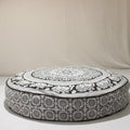 Indian Mandala Large Pillow Cover Decorative Indian Mandala Pillow Sham Indian Bohemian Ottoman Poufs Pom Pom Pillow Cases Outdoor Cushion Cover Yoga Mat Cotton Pet Dog Bed