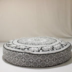 Indian Mandala Large Pillow Cover Decorative Indian Mandala Pillow Sham Indian Bohemian Ottoman Poufs Pom Pom Pillow Cases Outdoor Cushion Cover Yoga Mat Cotton Pet Dog Bed