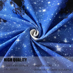 TUGCAY Forest Galaxy Starry Tapestry Blue Space Night Sky Stars Moon Ceiling Tapestry Nature Trees Tapestries Aesthetic Wall Hanging for Bedroom Dorm Living Room Office Decor 80x60 Inch