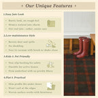 Easy Jute 5x7 Buffalo Plaid Rug for Bedroom Under Bed - Retro Black and Red Rug for Living Room, Entrance, Non Slip Washable Carpet for Patio and Fireplace, Washable Woven Fall & Holiday Decor
