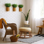 3 Pack Wall Hanging Wicker Basket with Artificial Eucalyptus Farmhouse Woven Storage Organizer Wood Flower Plants Basket Rustic Wall Decor for Porch Living Room Bedroom Entryway