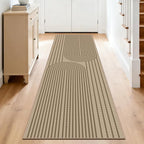 2x8 Kitchen Runner Rug for Hallways Outdoor Rug Easy Jute Rug Washable Low-Pile Non-Slip Area Rug Indoor Outdoor Carpet for Bedside Laundry Entryway Porch Door Mat Boho Brown Rainbow Floor Mats