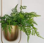 Boho gold Metal Plant Hanger,Metal Wall and Ceiling Hanging Planter, Modern Planter, Mid Century Flower Pot Plant Holder, Minimalist Planter for Indoor Outdoor Home Decor