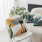 Merrycolor Boho Decorative Throw Pillow Covers Abstract Tufted Mid Century Modern Throw Pillows Leaf Sun Aesthetic Textured Pillow Cover Green Throw Pillows Cover for Bed Couch,Flower 18x18 Inch