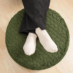 Round Pouf Ottoman 20 x 20 x 14 Inches Boho Poof Home Decor Floor Pouffe Ottoman Foot Rest for Couch Sofa Bean Bag Chairs Living Room Bedroom (Green)