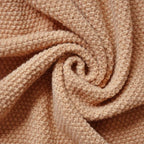 Throw Blanket for Couch,Soft Cozy Cable Knit Throw for Bed Sofa Chair Living Room,Lightweight Warm Maximalist Decor Christmas Blanket,55"x60",Tan