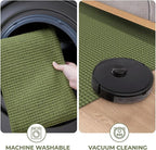 KOZYFLY Runners for Hallways 2x8 ft Washable Kitchen Runner Non Slip Rubber Backed Hall Runners Cotton Entryway Runner Rugs Floor Carpet for Indoor Backdoor Bedroom Kitchen, Bright Green/Earthy Green