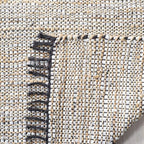 SAFAVIEH Vintage Leather Collection Runner Rug - 2'3" x 9', Silver, Handmade Boho Fringe Leather & Jute, Ideal for High Traffic Areas in Living Room, Bedroom (VTL203G)