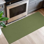EARTHALL Woven Runner Rug 2x5 Ft Washable Runners for Hallways Cotton Non Slip Rubber Backed Kitchen Runner Braided Indoor Floor Carpet for Entryway, Hallway, Kitchen, Bedroom, Green