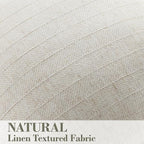 24x24 Linen Pillow Covers Beige Pack of 2 Farmhouse Boho Neutral Accents Striped Textured Square Decorative Throw Pillow Cases for Living Room Couch Bed Home Decor