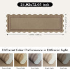 Modern Easy Jute Rug, 2x6 Kitchen Runner Washable Rug Runners for Hallways Farmhouse Carpet, Non Slip Indoor Outdoor Runner Brown Door Mat for Porch Laundry Entryway