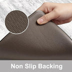 KIMODE Kitchen Mats Cushioned Anti Fatigue, Abstract Grey Farmhouse Kitchen Rugs Sets of 2, Non Slip Kitchen Mats for Floor, Padded Kitchen Floor Mat for Sink Laundry Desk 17"x59"+17"x29"