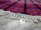 Round Beach Tapestry Turquoise Mandala Throw/Boho Hippie Beach Blanket Roundie/Indian Cotton Bohemian Large Round Table Cloth-Home Decor/Yoga Mat Meditation Picnic Rug (70", White And Pink)