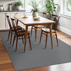 EARTHALL Woven Area Rugs 5x7 Ft Washable Living Room Rugs Non Slip Rubber Backed Dining Room Rug Braided Bedroom Rugs Indoor Floor Carpet for Living Room, Bedroom, Dining Room, Dark Gray