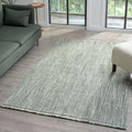 LUXE WEAVERS Solid Machine Woven Green 8x10 Area Rug, Indoor Stain-Resistant Carpet