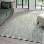 LUXE WEAVERS Solid Machine Woven Green 8x10 Area Rug, Indoor Stain-Resistant Carpet