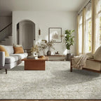 8x10 Washable Area Rugs Ultral Soft Non-Slip Stain Resistant Vintage Boho Large Carpet for High-Traffic Living Room & Dining Room