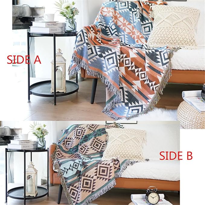 Lqprom Boho Southwest Throw Blankets Aztec Southwest Throws Cover Outdoor Camping Picnic Tent Beach Travel 51"x63"