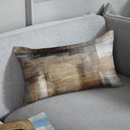 Britimes Throw Pillow Covers Modern Home Art Decor, 12 x 20 Inches Set of 2 Pillow Cases Decorative, Abstract Oil Painting Pillowcases for Bedroom, Living Room, Taupe Tan Grey Brown Beige