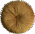 Round Throw Pillow Thickened Seat Cushion Sofa Cushion Meditation Pillow Living Room Window Balcony Decoration Pillow (15.7in, Ginger)