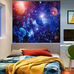 Space Tapestry for Bedroom Aesthetic Outer Space Galaxy Night Starry Sky Stars Universe Tapestry Nebula Wall Hanging Backdrop for Living Room Dorm Home Decoration(51'' x 60'')