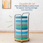 ECR4Kids SoftZone Floor Cushions, Round, Flexible Seating, Contemporary, 6-Piece