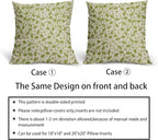 Lime Green Pillow Covers 24x24 Set of 2 Vintage Floral Rustic Old Style Cute Flower Print Decorative Outdoor Pillowcases Seasonal Farmhouse Throw Cushion Case Decor for Couch Sofa Bed