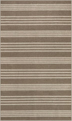 Lahome Elance Striped Easy Jute Porch Rug, 3x5 Washable Rugs for Entryway Living Room, Farmhouse Nature Non Slip Non Shedding Indoor Outdoor Carpet for Entry Classroom Patio, Khaki