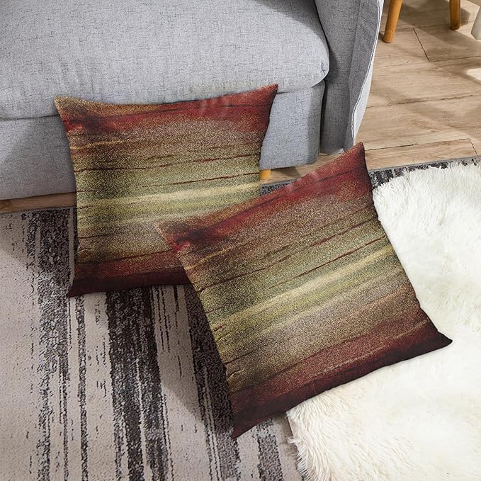 Emvency Set of 2 Throw Pillow Cover Western Tribal Geometric Brown Southwest Decorative Pillow Case Home Decor Square 18 x 18 Inch Pillowcase