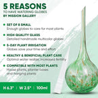 Plant Watering Globes Set of 8 - Small Self Watering Globes for Indoor & Outdoor Plants - Multicolored, Automatic, Glass Watering Bulbs for Daily Use, Plant Watering Devices