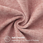 MIULEE Pack of 2 Couch Throw Pillow Covers 20x20 Inch Blush Pink Farmhouse Decorative Pillow Covers with Stitched Edge Soft Chenille Solid Dyed Spring Pillow Covers for Sofa Bed Living Room
