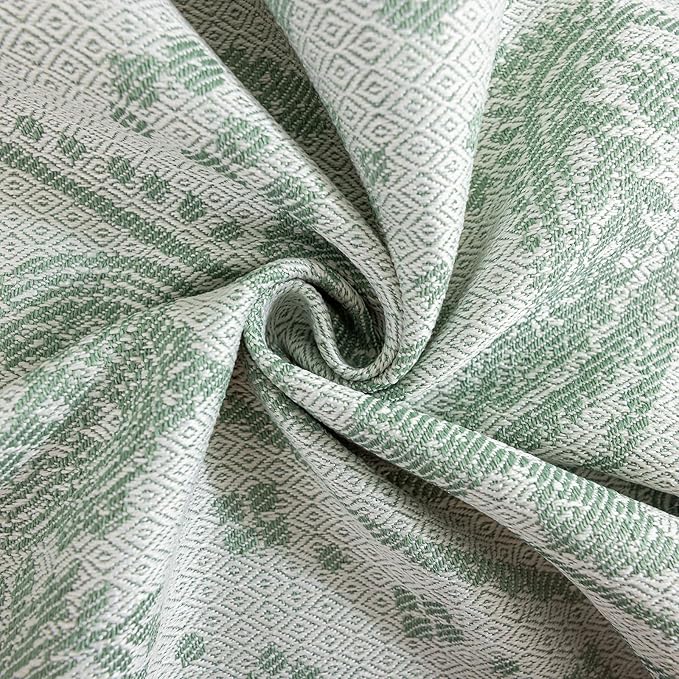 ROOMLIFE Green Couch Covers for Sofa, Sofa Covers Washable Non Slip Furniture Protector Couch Sofa Covers for 3 Cushion Couch, Breathable Sofa Slipcovers Couch Cover Blanket with Tassels 71" X 150"
