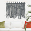 Youngeast Macrame Wall Hanging Woven Tapestry Bedroom Curtain Leaf Shape Living Room Curtains Wall Decor