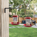 10 Inch 2 Pack Black Heavy Duty Outdoor Plant Hangers, Iron Hanging Plant Brackets for Hanging Plants Outside, Metal Plant Hooks Plant Wall Hooks for Hanging Lantern, Bird Feeder