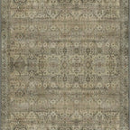 GENIMO 2x5 Runner Rugs for Hallway, Machine Washable Non Slip Vintage Rugs, Low Pile Lightweight Soft Print Rug for enrtyway, Corridor, Home Office, Kitchen, Green Khaki