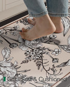 LUMI Anti Fatigue Kitchen Cushioned Mat for Floor, Padded Waterproof Runner for Standing, Stain Resistant Comfort Rugs for Home, Sink, Laundry, 24x87