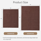 Knitted Throw Blanket 60"X80", Brown Knit Throws for Bed, Super Soft Boho Chevron Blankets for Couch Sofa Chair Room Decor, Textured Decorative Farmhouse Cozy Lightweight