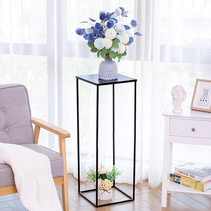 Black Plant Stand Indoor: 31.5” Tall Pedestal Stand for Wedding Centerpieces Party Event Center Pieces Decoration for Table Home Decor 2 PCS