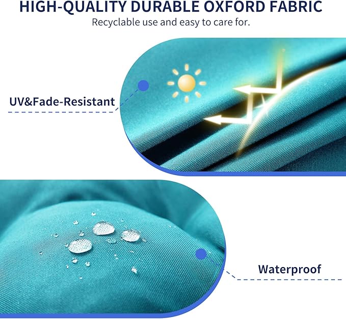 Outdoor Bench Cushion, 59x18x5 Inch, Waterproof Bench Cushion for Outdoor/Indoor Furniture, Tufted Patio Bench Seat Cushion, Fade Resistant Outdoor Cushions for Porch Swing Couch, Teal Blue