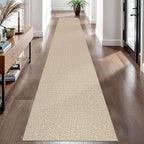 EARTHALL Washable Runner Rug 2x12 Ft Non Slip Runners for Hallways Long Cotton Rubber Backed Kitchen Runner Braided Indoor Floor Carpet Runners for Entryway, Hall, Kitchen, Send/Beige