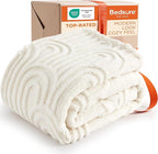 Bedsure GentleSoft Twin Blanket for Bed - Cozy Soft Blankets for Women, Cute Small Fleece Throws for Girls, Gift for Women Her Him, Off White, 60x80 Inches