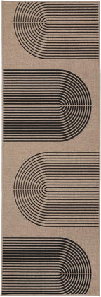 GarveeHome Modern Rainbow Easy Jute Runner Rug, 2x8 Runner Rug for Hallways - Non-Slip Indoor Outdoor Carpet, Washable for High Traffic Laundry Room, Kitchen, Entryway