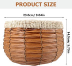 GANAZONO Indoor Flower Pots Woven Flower Basket Rattan Straw Weaving Basket Plant Pots Cover Plant Pot Container Farmhouse Planter Seagrass Planter L