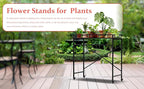 Zhongma 1 Tier Window Height Sturdy Metal Plant Stand with Wheels, 40.5x16x40.4 in High, Heavy Duty Succulent Shelf for Home Indoor and Outdoor, 220 LBS Capacity & Heavy Duty Construction