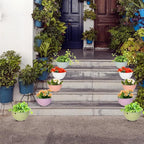 Foraineam 10 Pack Mini Hanging Planters Garden Self-Watering Flower Plant Pot Container Succulent Planter Pots with Hanging Chain