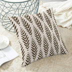 BETGINY Brown Boho Pillow Covers 18 x 18 Inch Pack of 2, Bohemian Ethnic Herringbone Pattern Decorative Throw Pillow Covers Vintage Linen Farmhouse Outdoor Pillowcase for Bedroom Home Sofa Decor
